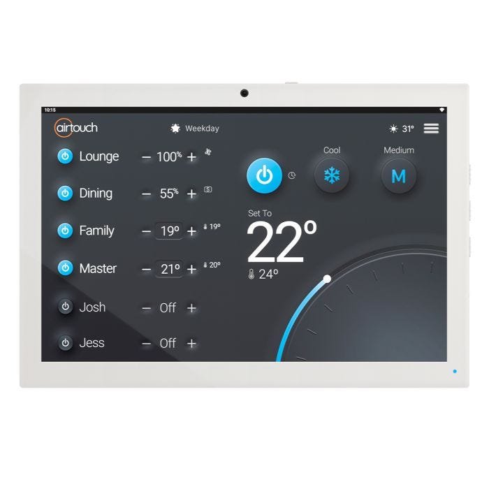 AirTouch 5 wall-mounted ducted air conditioning controller